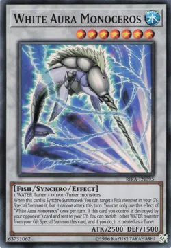 Yugioh White Aura Monoceros RIRA-EN095 Super Rare NM - Image 1