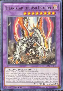 Titaniklad the Ash Dragon SDAZ-EN043 Structure Deck: Albaz Strike 1st Ed Yugioh - Image 1