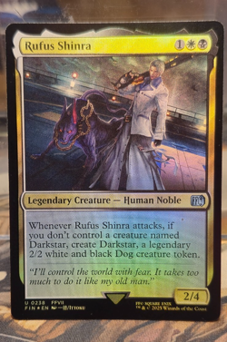 FOIL U 0238 Rufus Shinra Human Noble FFVII Uncommon Final Fantasy Card MTG FIN - Image 1