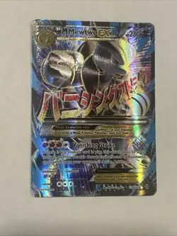 Pokemon Mega Mewtwo EX Full Art Holo Ultra Rare Card XY Breakthrough #159/162 LP - Image 1