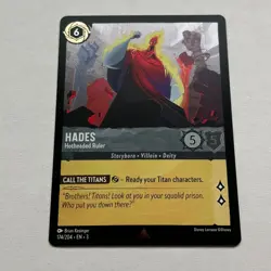 Hades 174/204 Disney Lorcana Into The Inklands Rare Cold Foil Card NM - Image 1