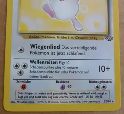 German Knuddeluff 32/64 Rare Non-Holo Wigglytuff Jungle Set Pokemon Card NM - Image 3