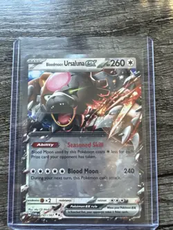 Pokemon TCG Twilight Masquerade Bloodmoon Ursaluna EX 141/167 Double Rare Card - Image 1