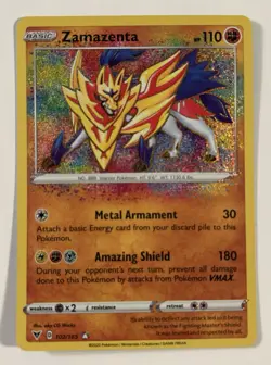 Zamazenta 102/185 Vivid Voltage Amazing Rare Pokemon Card NM - Image 1