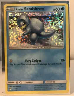 Alolan Sandshrew Pokemon Card Holo 4/12 Mcdonalds Promo 2019 - Image 1