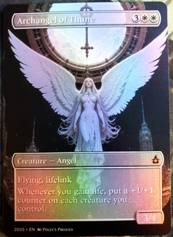 Archangel of Thune FOIL Proxy Playtest Card Custom Angel Girl Fantasy Art Design - Image 3