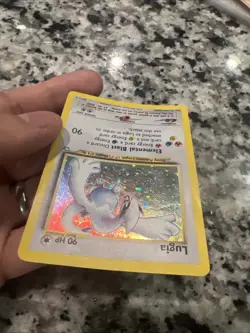Pokemon TCG Lugia Neo Genesis Holo Rare Card9/111 Unlimited EditionVintage - Image 2