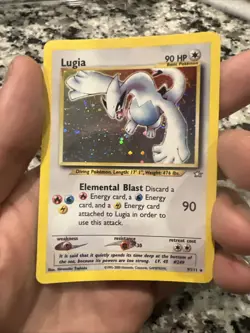 Pokemon TCG Lugia Neo Genesis Holo Rare Card9/111 Unlimited EditionVintage - Image 3
