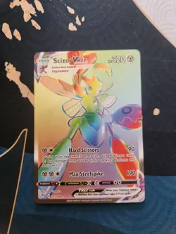 Scizor VMAX 193/189 Darkness Ablaze Rainbow Secret Rare Pokemon Trading Card Gam - Image 1