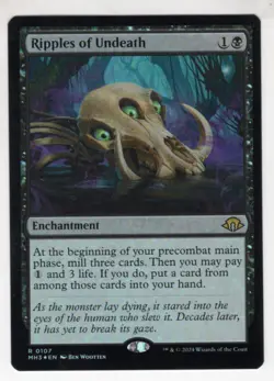 MTG Modern Horizons 3 Foil Rare Card #107 Ripples of Undeath - Image 1