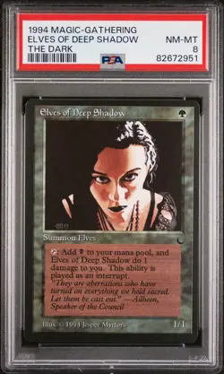 Elves of the Deep Shadow - The Dark - NM to MINT - PSA 8. POP 14. See my store - Image 1