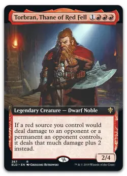 Torbran, Thane of Red Fell (Extended Art) #367 NM Throne of Eldraine Magic MTG - Image 1