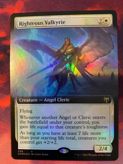 MTG Kaldheim Righteous Valkyrie Extended Art x 2, One Foil - Image 1