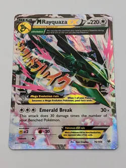 TCG Pokemon XY Roaring Skies M Rayquaza EX 76/108 Mega Ultra Rare 2015: LP - Image 4