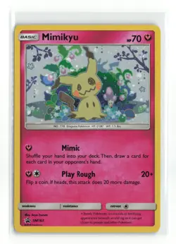 MIMIKYU SM163 COSMOS HOLO PROMO POKEMON TCG DAMAGED READ - Image 1