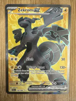 Zekrom Ex 158/086 Full Art Ultra Rare Pokemon TCG Black Bolt - Image 1