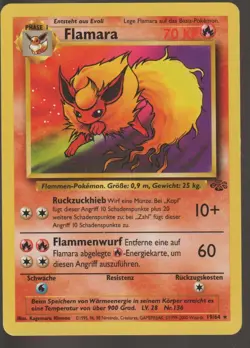 Pokemon TCG Flamara JU 19/64 Rare LP Flareon Jungle 1999 DE | German US Seller - Image 1
