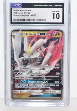 White Kyurem GX #48/70 - 2018 Pokemon Sun & Moon Dragon Majesty CGC Graded 10 GM - Image 1
