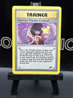 Sabrina's Psychic Control 121/132 Gym Challenge Regular WOTC Pokemon TCG NM - Image 2