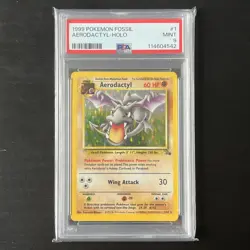 Pokemon - Fossil Set - Aerodactyl Holo - 1999 - 1/62 - PSA 9 - Mint - Image 1