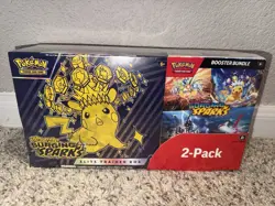 Pokemon Surging Sparks ETB + Booster Bundle Costco 2-pack Sealed - Image 1