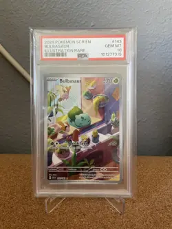 POKEMON BULBASAUR 143/142 SV07 STELLAR CROWN ILLUSTRATION RARE PSA 10 - Image 1