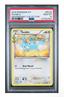 PSA 10 Pokemon TCG 2016 Generations Radiant Collection RC23 Swablu Pokemon Pop.5 - Image 1