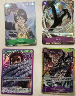 One Piece Lot Of 4 Cards .. Pack Fresh All Hits!! OP 8, OP 11, OP 12 - Image 1
