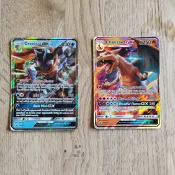 Pokemon Cards Rare Promo Detective Pikachu Holo Selection GX, Charizard/Greninja - Image 1