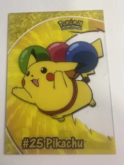 Topps Pokemon Clear Card #25 Pikachu TV Animation Card - Image 2