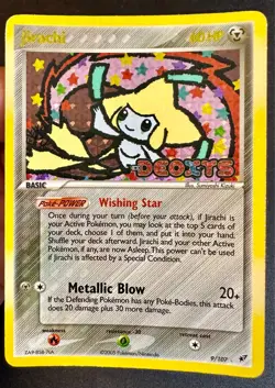Jirachi 9/107 2005 EX Deoxys Pokemon Card TCG Nintendo Reverse Holo Rare - Lp - Image 2