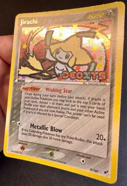 Jirachi 9/107 2005 EX Deoxys Pokemon Card TCG Nintendo Reverse Holo Rare - Lp - Image 3