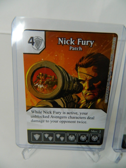Marvel Dice Masters Avengers VS X-Men AVX Nick Fury 3 card Set CUR + 4 Dice - Image 2