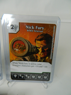 Marvel Dice Masters Avengers VS X-Men AVX Nick Fury 3 card Set CUR + 4 Dice - Image 3