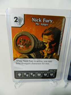 Marvel Dice Masters Avengers VS X-Men AVX Nick Fury 3 card Set CUR + 4 Dice - Image 4