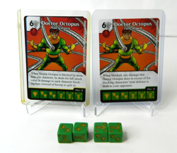 Marvel Dice Masters Avengers VS X-Men AVX Doctor Octopus 3 Cards CUR + 4 Dice - Image 1