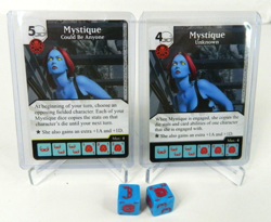 Marvel Dice Masters Avengers VS X-Men AVX Mystique 2 Cards CUR + 2 Dice - Image 1
