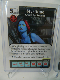 Marvel Dice Masters Avengers VS X-Men AVX Mystique 2 Cards CUR + 2 Dice - Image 2