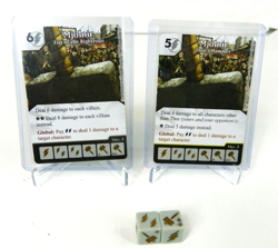 Marvel Dice Masters Avengers VS X-Men AVX Mjolnir 2 Cards CUR + 2 Dice - Image 1