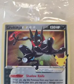 Pokemon TCG Greninja Gold Star SWSH144 Celebrations Black Star Promo Card Sealed - Image 4