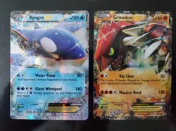 Kyogre EX XY41 Groudon EX XY42 Black Star Promo Holo Pokemon TCG Card XY NM - Image 1
