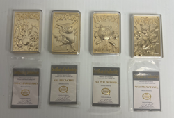 Vintage 1999 23K Gold Plated Metal Pokemon Card Set Lot of 4 Burger King - Image 1