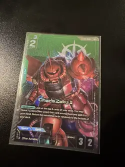 Gundam Card Game Char's Zaku II ST03-006 LR+ Alt Art English Edition - Image 1