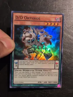 Yu-Gi-Oh! SUPER RARE HOLO CARD D/D ORTHROS SDPD-EN004 1ST NM - Image 3