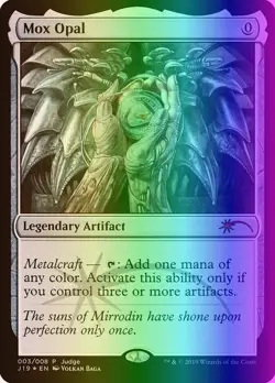 MTG Magic the Gathering Mox Opal (3/8) Judge Gift Cards 2019 LP FOIL - Image 1
