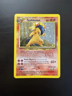 Typhlosion 17/111 Holo Rare Neo Genesis Pokemon Card MP No Creases - Image 1
