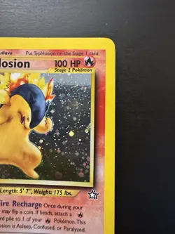 Typhlosion 17/111 Holo Rare Neo Genesis Pokemon Card MP No Creases - Image 3