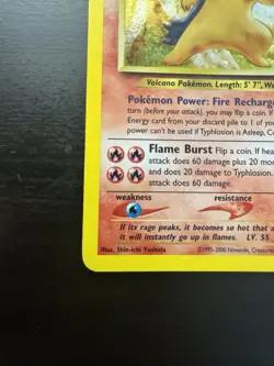 Typhlosion 17/111 Holo Rare Neo Genesis Pokemon Card MP No Creases - Image 5