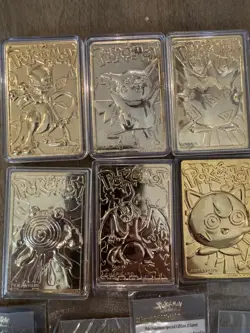 Full Set! - 1999 Pokemon 23k Gold Plated Cards W/Certificates of Authenticity - Image 2