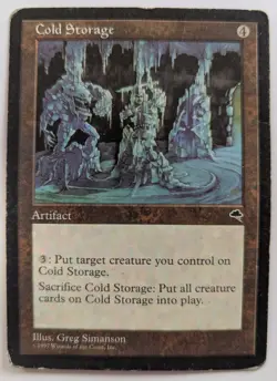 Magic the Gathering COLD STORAGE Tempest Artifact 1997 Very Good - Image 1